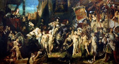 Der Einzug von Kaiser Karl V. (1500-58) in Antwerpen im Jahr 1520, 1878 von Hans Makart